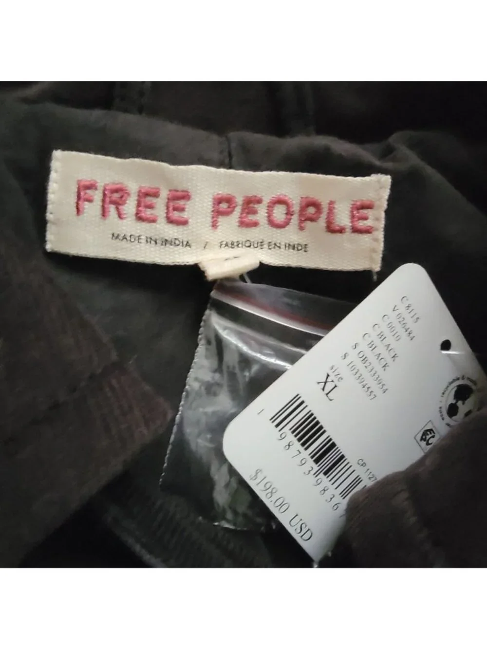 Free People Harley Jacket Denim Utility Streetwear Layering Vintage Womens XL - Picture 7 of 7